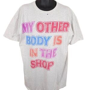 Vintage My Other Body T Shirt Womens Size 2X Gray 90s Sleep Tee In The Shop USA